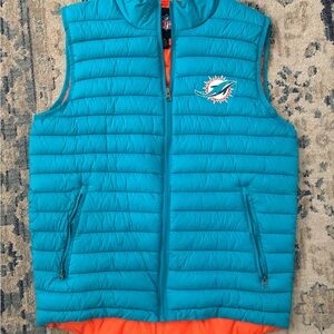 Miami Dolphins Puffer Vest Size Medium